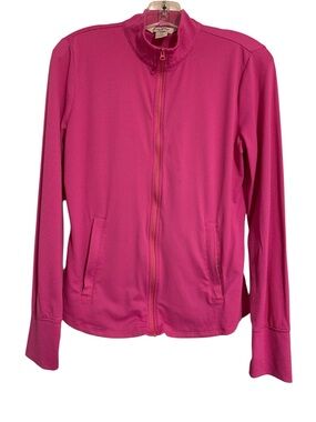 Tommy Bahama Jacket Pink Zip Front Medium